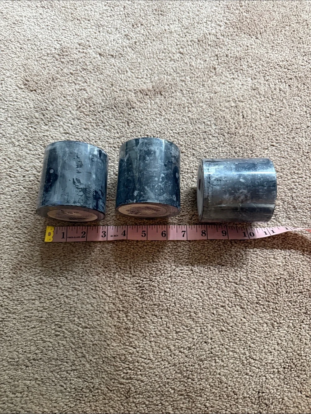 Black Unscented Pillar Candle Set of 3 - 3x3”